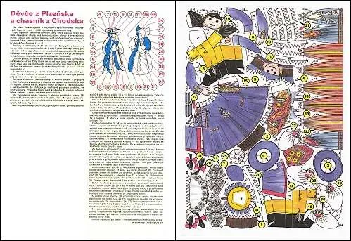 Papierový model Děvče z Plzeňska a chasník z Chodska